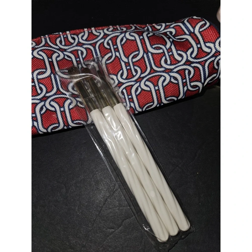 Estee Lauder Brow‎ And Eye Brush With Bag Set New